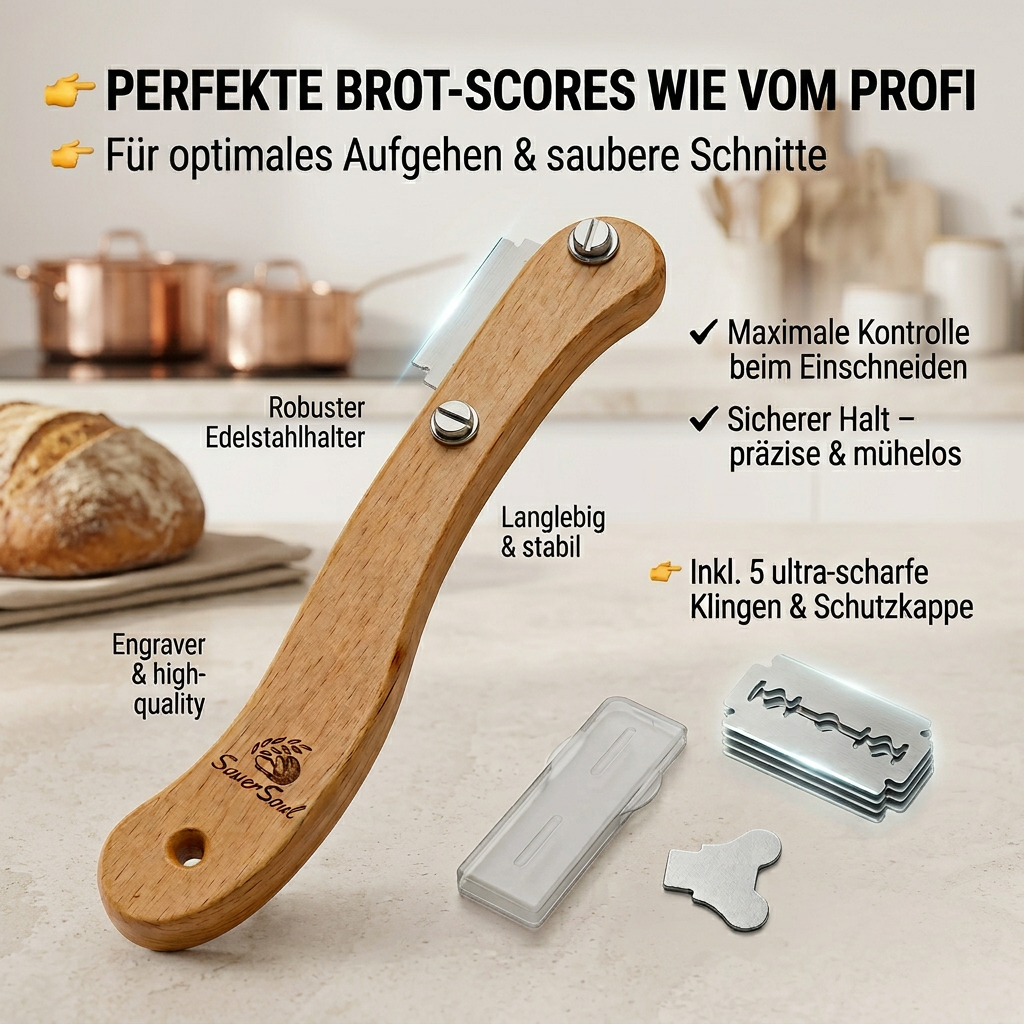 Premium Sauerteig Backset – 3 unverzichtbare Brotback-Werkzeuge