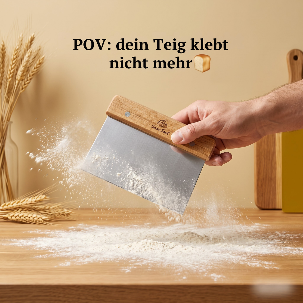 Edelstahl-Teigschaber als Geschenk für Bäcker – SauerSoul