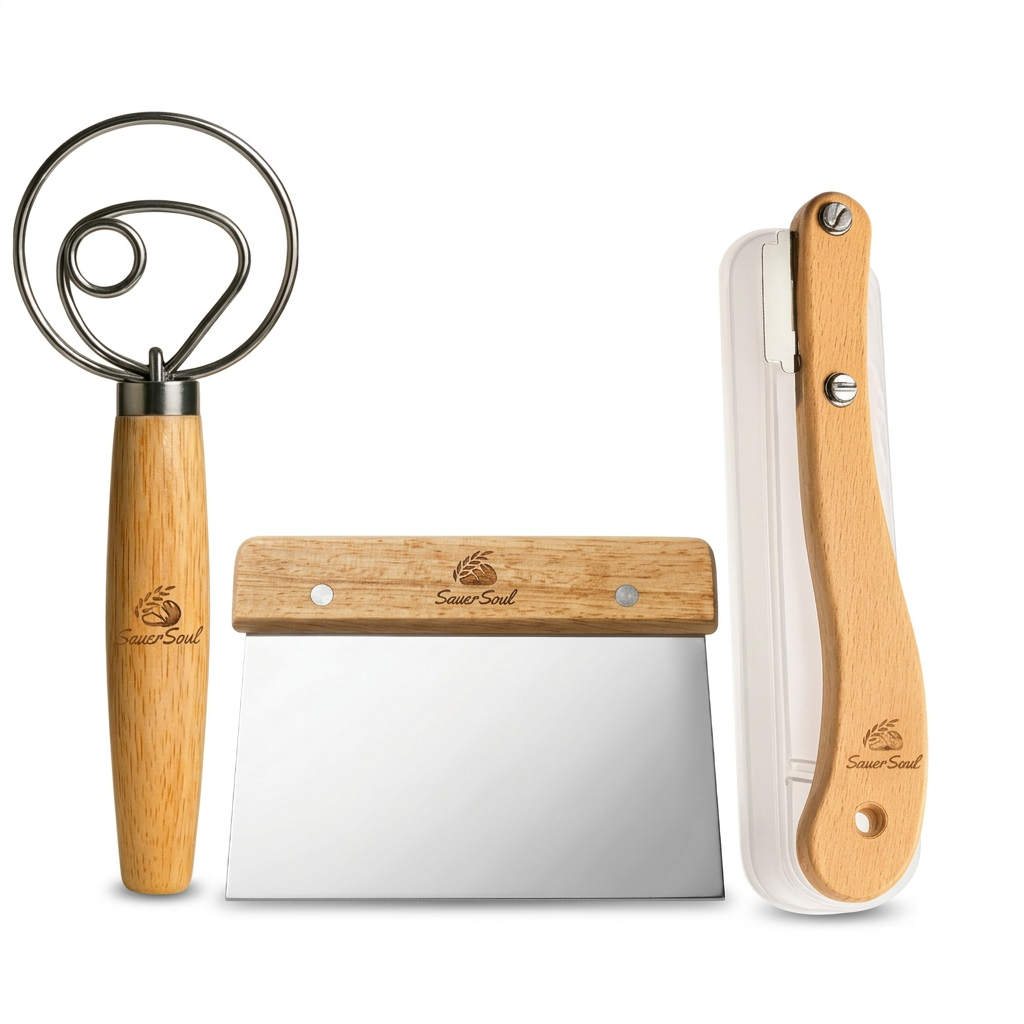 Premium Sauerteig Backset – 3 unverzichtbare Brotback-Werkzeuge