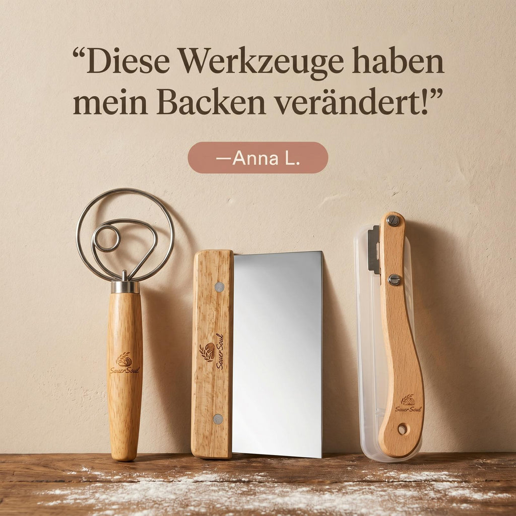 Premium Sauerteig Backset – 3 unverzichtbare Brotback-Werkzeuge
