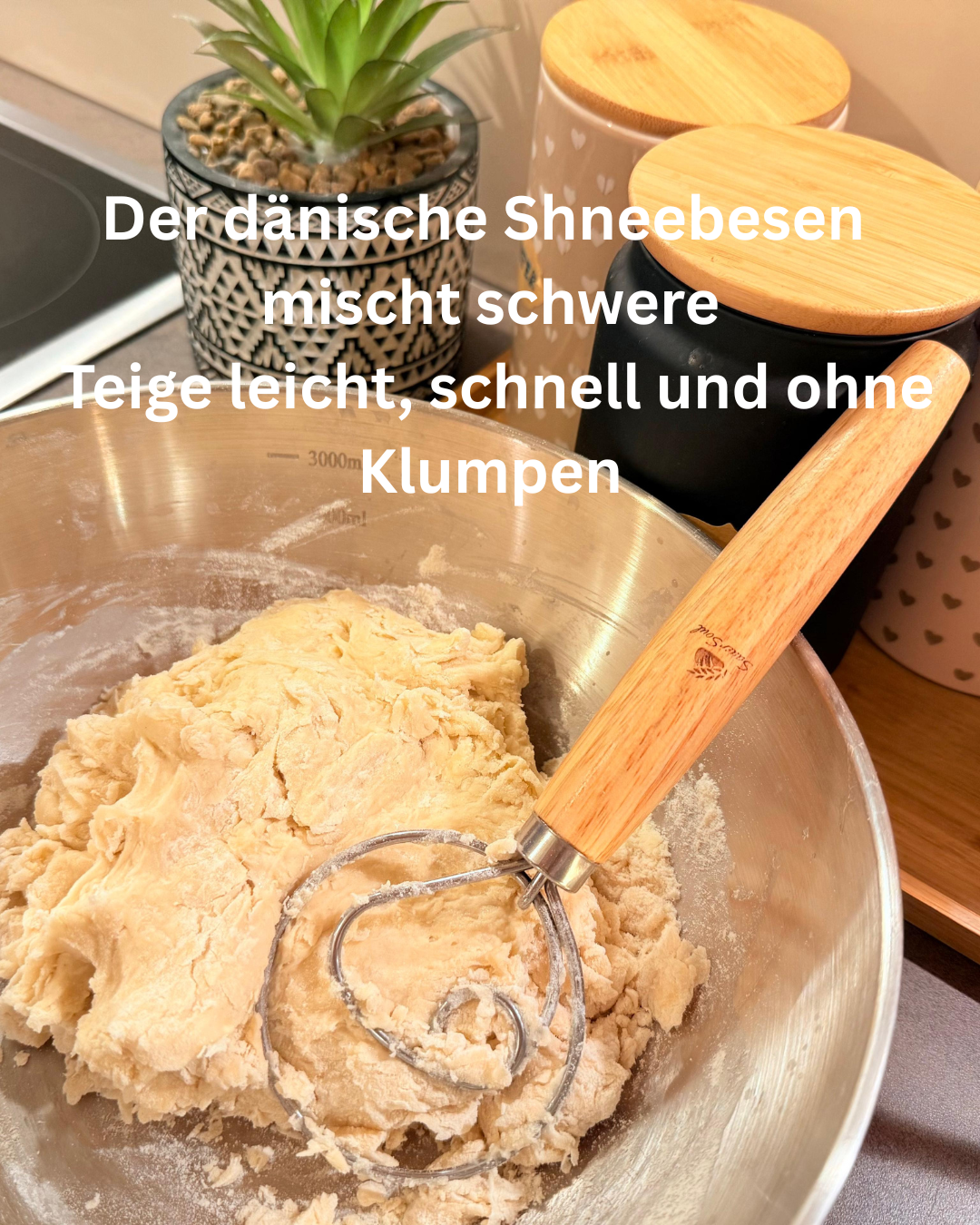 Dänische Schneebesen mit Reinigungsbürste – Bild 4